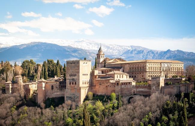 Alhambra palace in spring, Granada, Spain.