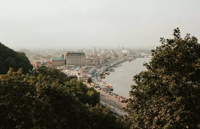 Aerial photo of Kiev, Ukraine
