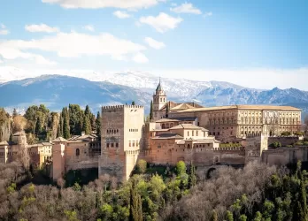 Alhambra palace in spring, Granada, Spain.